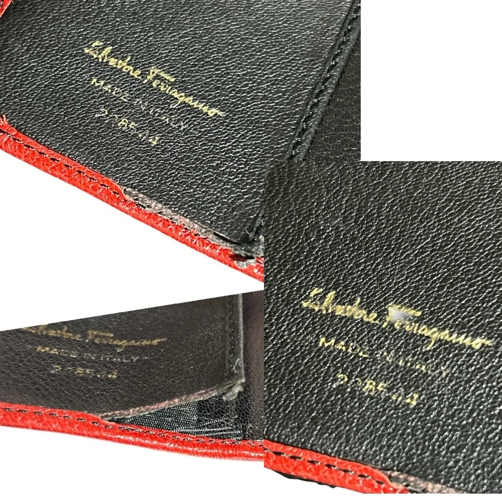 Salvatore‎ Ferragamo Women’s VINTAGE Red Leather Wallet